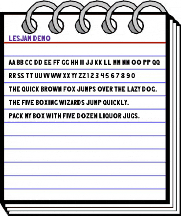 Lesjam Demo Regular animated font preview