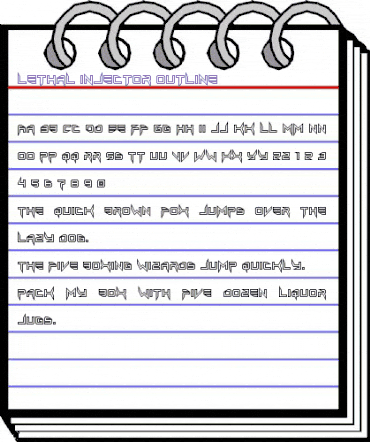 Lethal Injector Outline Regular animated font preview Lethal Injector Outline Regular animated font preview