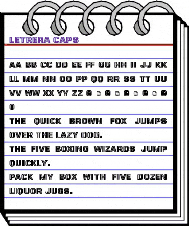 LETRERA CAPS Regular animated font preview LETRERA CAPS Regular animated font preview