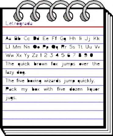 Letrograda Regular animated font preview