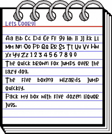 Let's Coorgi Regular animated font preview