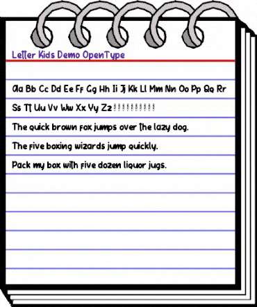 Letter Kids Regular animated font preview