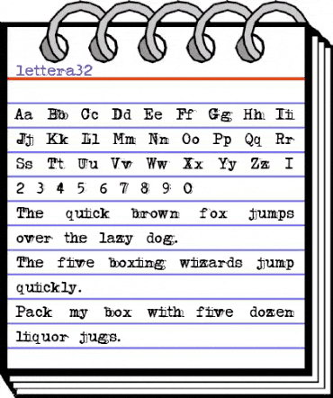 lettera32 Regular animated font preview