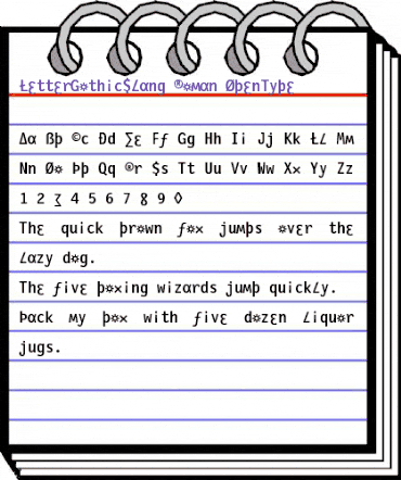 LetterGothicSlang Roman animated font preview LetterGothicSlang Roman animated font preview