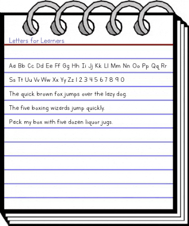 Letters for Learners Regular animated font preview Letters for Learners Regular animated font preview