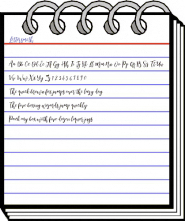 Lettersmith Regular animated font preview Lettersmith Regular animated font preview