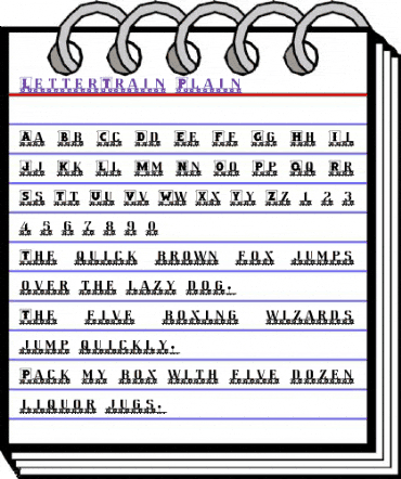 LetterTrain Plain animated font preview LetterTrain Plain animated font preview