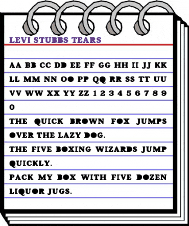 Levi Stubbs Tears Regular animated font preview Levi Stubbs Tears Regular animated font preview