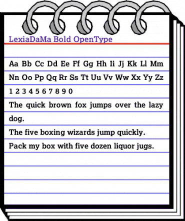 Lexia DaMa Bold animated font preview Lexia DaMa Bold animated font preview