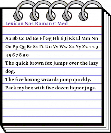 Lexicon No2 Roman C Med animated font preview