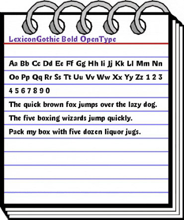 Lexicon Gothic Bold animated font preview