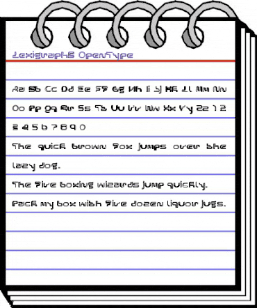 Lexigraph B animated font preview