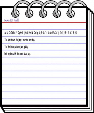 Lexikos LET Plain animated font preview Lexikos LET Plain animated font preview