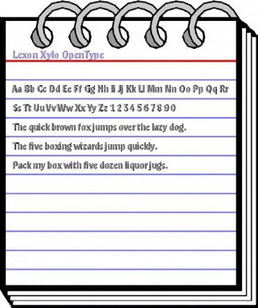 Lexon Xylo Regular animated font preview