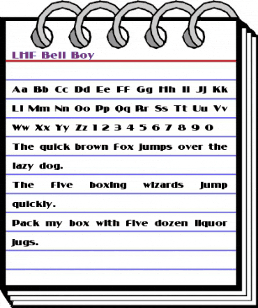 LHF Bell Boy Regular animated font preview