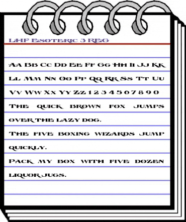 LHF Esoteric 3 REG Regular animated font preview LHF Esoteric 3 REG Regular animated font preview