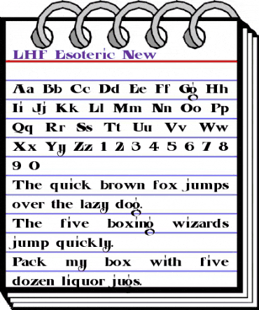 LHF Esoteric New Regular animated font preview