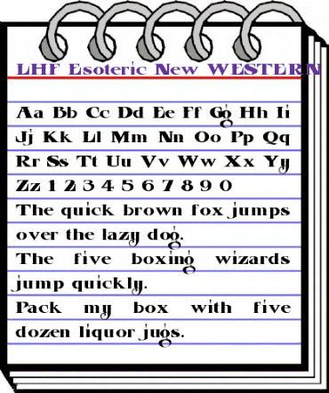 LHF Esoteric New WESTERN Regular animated font preview