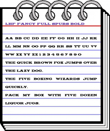 LHF Fancy Full Spurs BOLD Regular animated font preview LHF Fancy Full Spurs BOLD Regular animated font preview