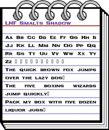 LHF Smalts Shadow Regular animated font preview