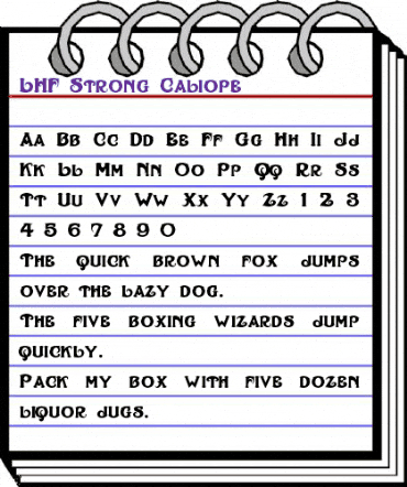 LHF Strong Caliope Regular animated font preview