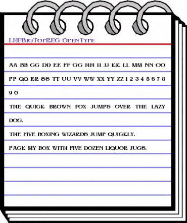 LHFBigTopREG Regular animated font preview LHFBigTopREG Regular animated font preview