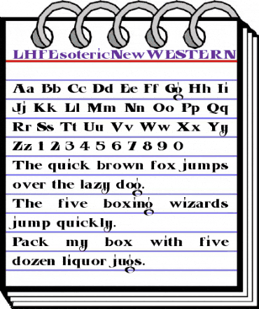 LHF Esoteric New WESTERN Regula animated font preview