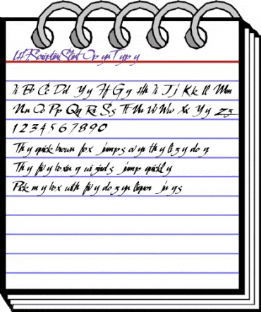 LHF Scriptana Slant Regular animated font preview