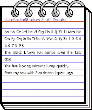 LiamBeckerShadow-Xlight Regular animated font preview LiamBeckerShadow-Xlight Regular animated font preview