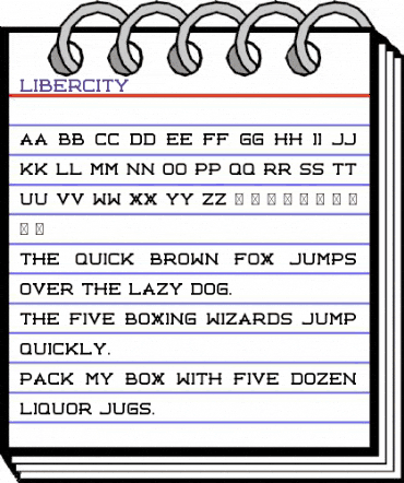 Libercity Regular animated font preview