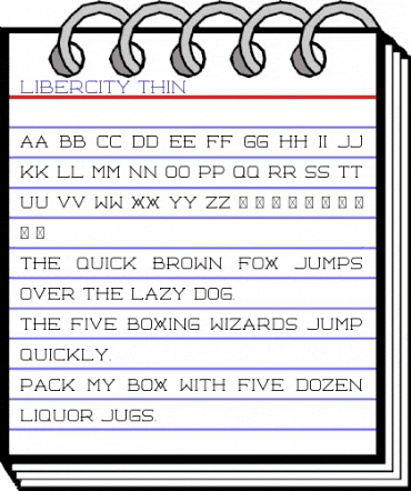 Libercity Thin Regular animated font preview