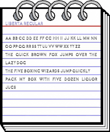 Liberta Regular animated font preview