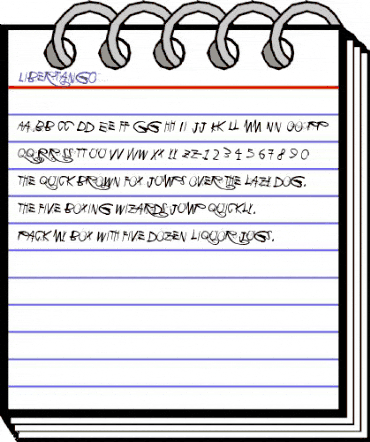 Libertango Regular animated font preview