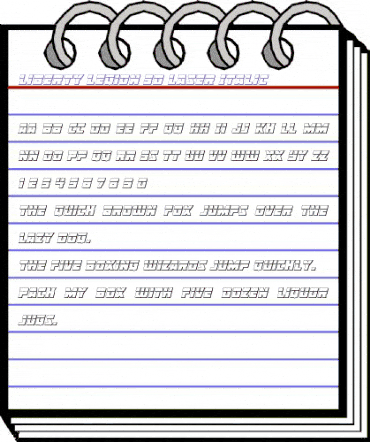 Liberty Legion 3D Laser Italic Italic animated font preview