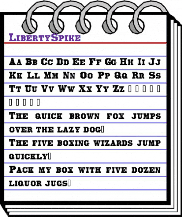 LibertySpike Regular animated font preview LibertySpike Regular animated font preview