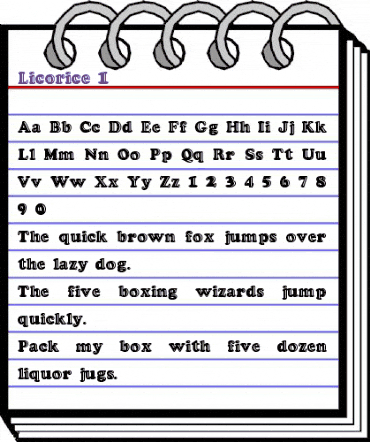 Licorice 1 Regular animated font preview