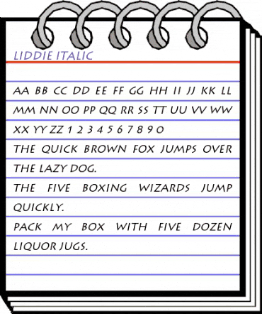 Liddie Italic animated font preview Liddie Italic animated font preview