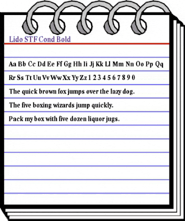 Lido STF Cond Bold animated font preview Lido STF Cond Bold animated font preview