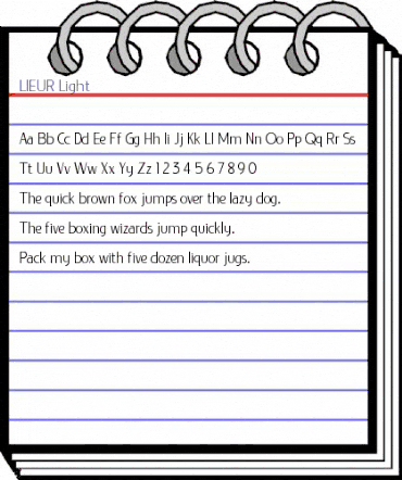 LIEUR Light Regular animated font preview LIEUR Light Regular animated font preview