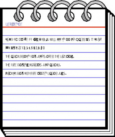 Lievidence Regular animated font preview