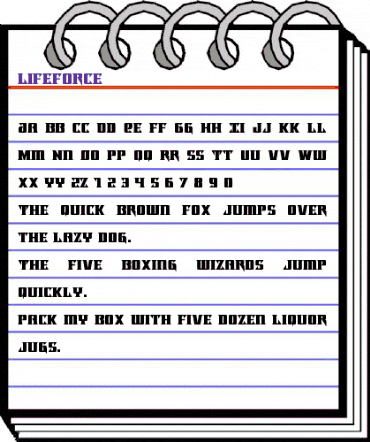 Lifeforce Regular animated font preview Lifeforce Regular animated font preview