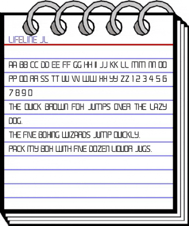 Lifeline JL Regular animated font preview