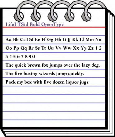 Life LT Std Bold animated font preview Life LT Std Bold animated font preview