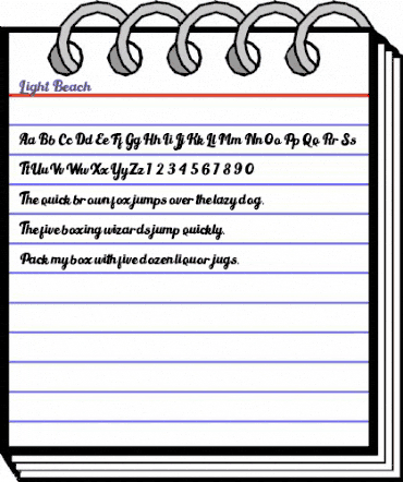 Light Beach Regular animated font preview Light Beach Regular animated font preview