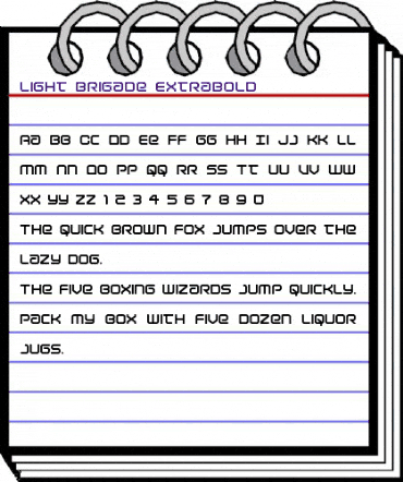 Light Brigade ExtraBold ExtraBold animated font preview