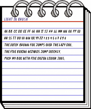 Light In Brush Regular animated font preview