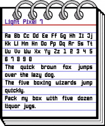 Light Pixel-7 Regular animated font preview