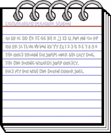 Lighthearted Pleasure Shadow Regular animated font preview Lighthearted Pleasure Shadow Regular animated font preview