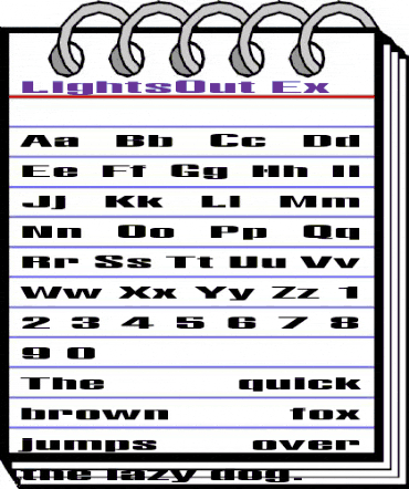 LightsOut Ex Regular animated font preview