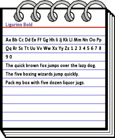 Ligurino Bold animated font preview